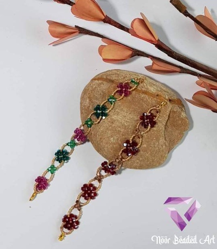 [PK4592-JW-BNG-013992] Swarovski flower bracelet🌺