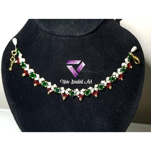 [PK4592-GN-GEN-014024] Real pearls and Swarovski Bracelet
