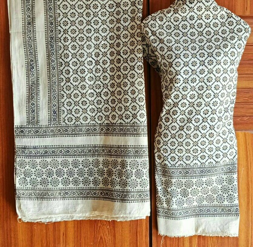[PK3255-CW-UNS-014064] Natural Dyed Block Printed unstitched ladies suit