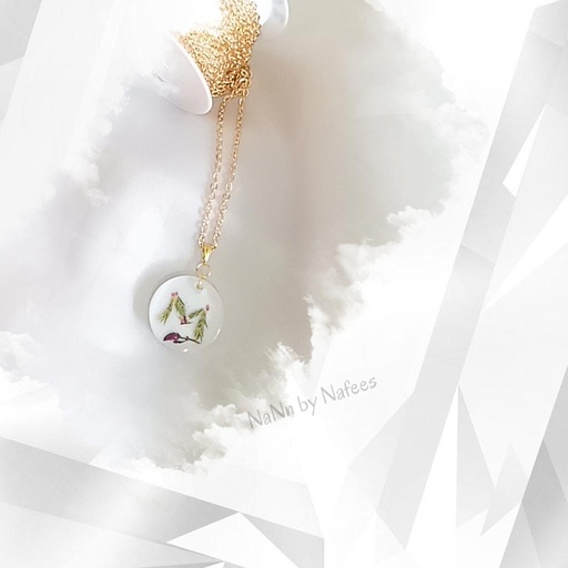 [PK3239-JW-NCK-014680] Real dried flower Name necklace