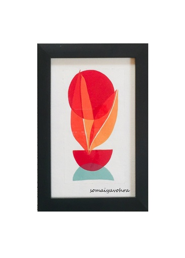 [PK4032-AR-ACR-014800] Abstract Botanical & geometrical art.