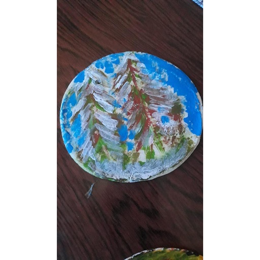 [PK3275-CF-CLY-014903] Hand painted Clay Coasters 