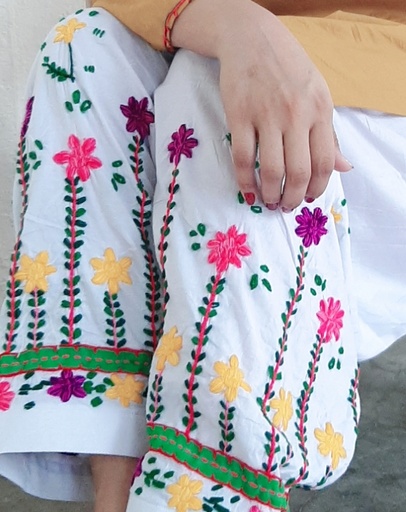 [PK5036-CW-PRT-014934] Embroidered Shalwar
