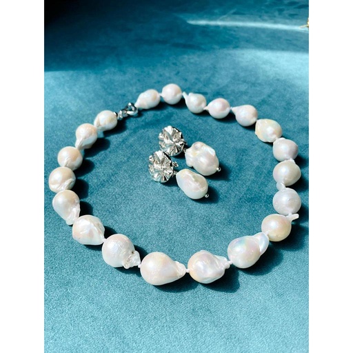 [PK3263-JW-EAR-016063] Natural Baroque Pearl Earrings