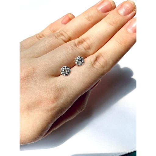 [PK3263-JW-EAR-016065] Pair of Moissanite 1ct D/VVS1