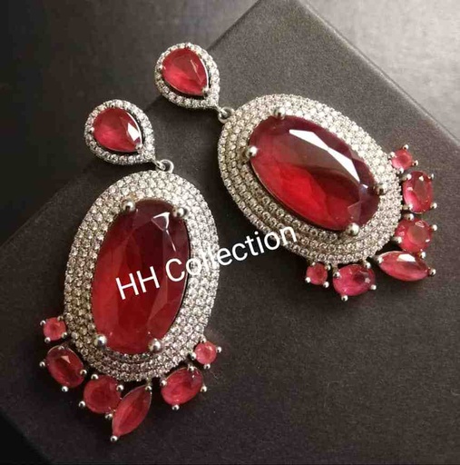 [PK3229-JW-EAR-016341] Ruby Earrings