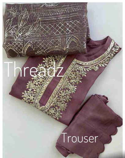 [PK2242-CW-PRT-016403] Gotta-Work Shirt with Block Printed Dupatta