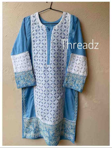 [PK2242-CW-PRT-016404] Shirt with Ralli and Kantha Work