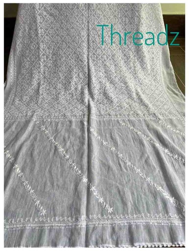 [PK2242-CW-UNS-016409] Dupatta with Shadow Work and Paka Tanka