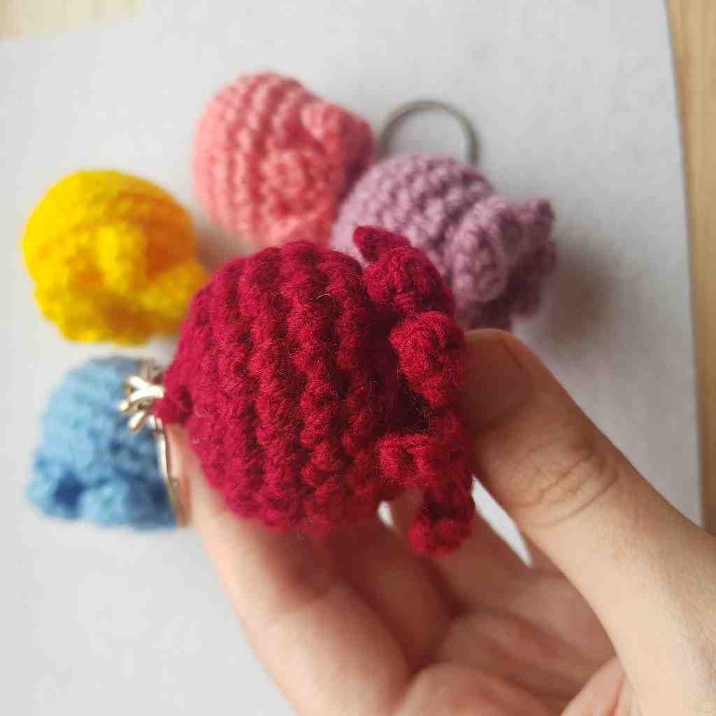 Baby Octopus Crochet keychain