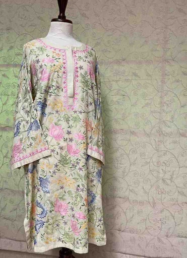 [PK2242-CW-UNS-016420] Shirt with Kantha work