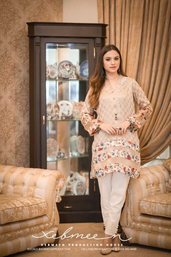 [PK5269-CW-PRT-016499] Cotton Net shirt