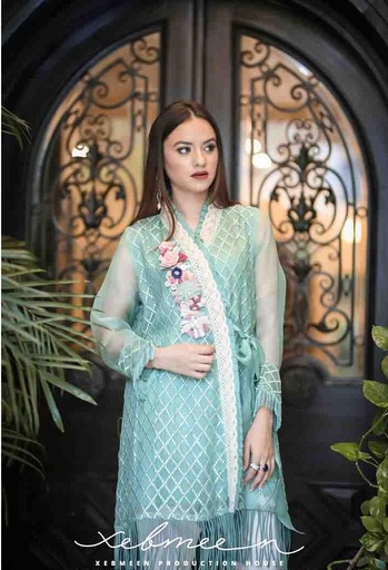 [PK5269-CW-JAC-016547] Angrakha Style Organza jacket