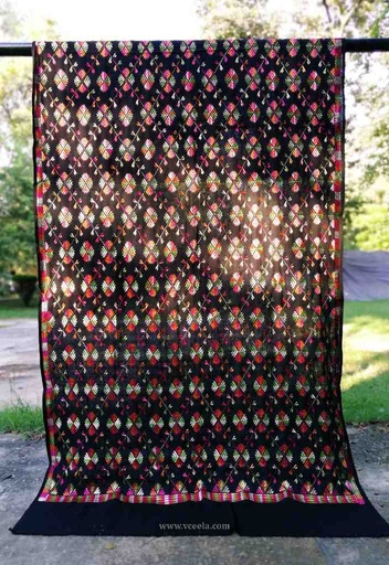 [PK3037-CW-SCF-016898] Embroidered Phulkari Shawl 