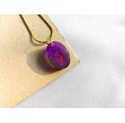 Galaxy Pendant with Golden Chain