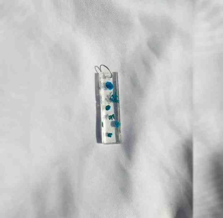 Blue Floral Pendant
