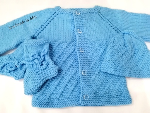 Baby Cardigan Set/ Blue