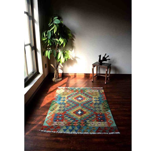 [PK3039-HM-RUG-019105] Hand Knotted Kilim