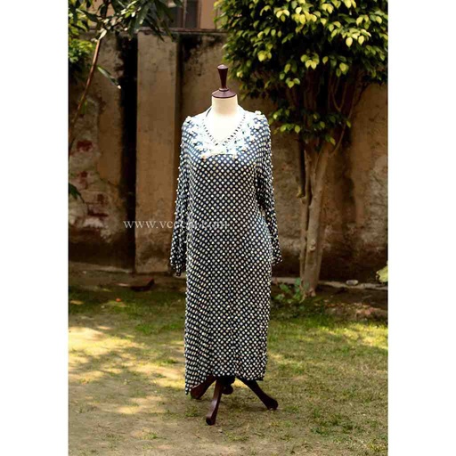 [PK6405-CW-PRT-019221] Shirt with Beads Work