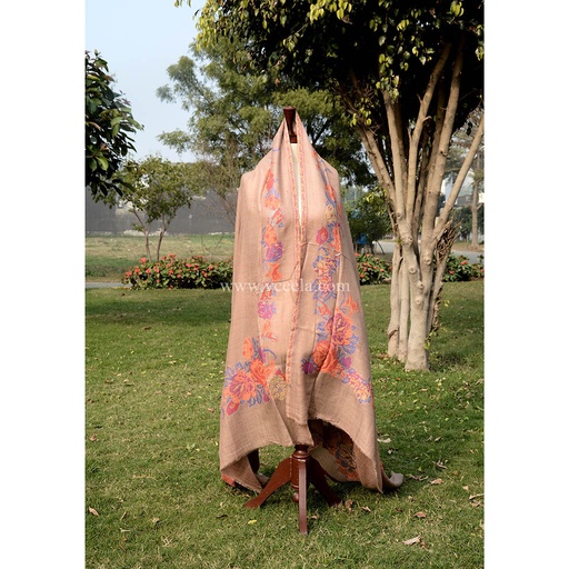 [PK6411-CW-SCF-019245] Kaani Border Shawl