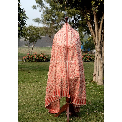 [PK6411-GN-GEN-019251] Aari jaal Shawl
