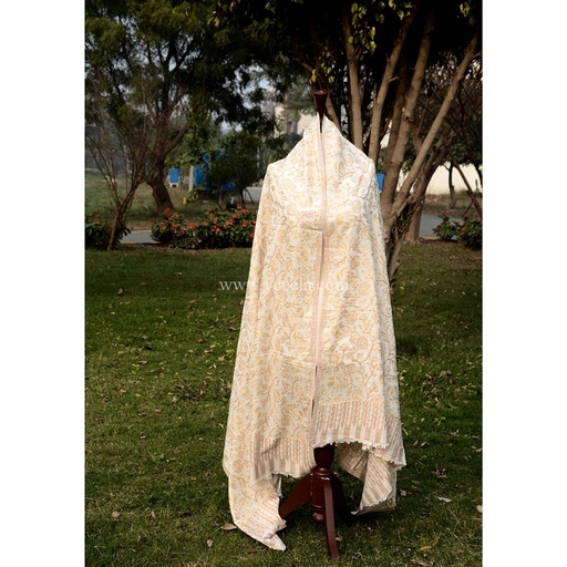 [PK6411-CW-SCF-019253] Aari jaal Shawl