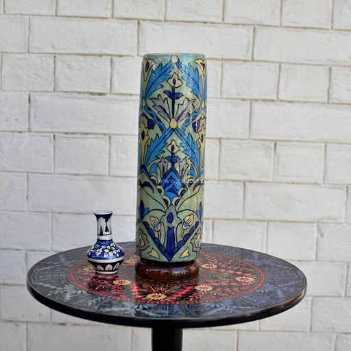 [PK1918-HM-LMP-19454] Hand Painted Camel Skin Lamp