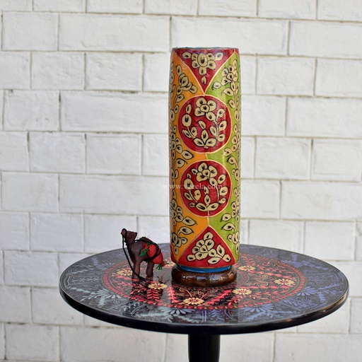 [PK1918-HM-LMP-19456] Hand Painted Camel Skin Lamp