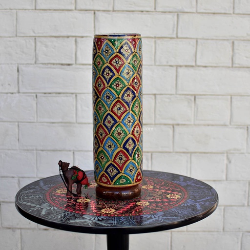 [PK1918-HM-LMP-19458] Hand Painted Camel Skin Lamp