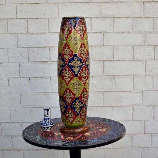 [PK1918-HM-LMP-19464] Hand Painted Camel Skin Lamp