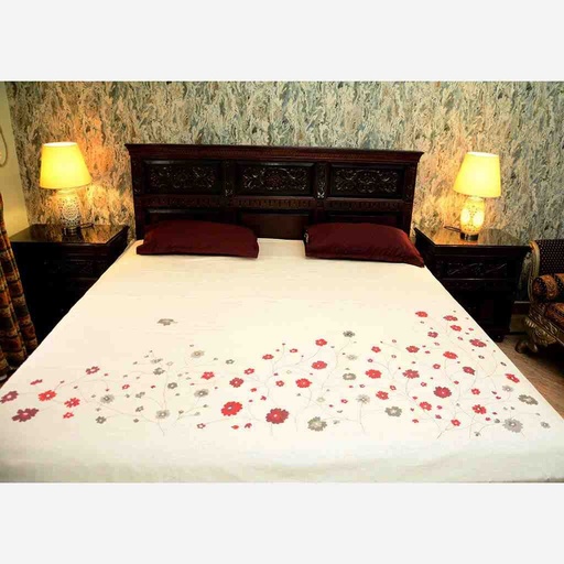 [PK6769-HM-BDC-019537] Hand Painted Bed Sheet