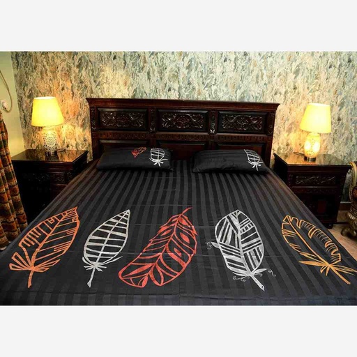 [PK6769-HM-BDC-019538] African Hand Painted Bed Sheet 