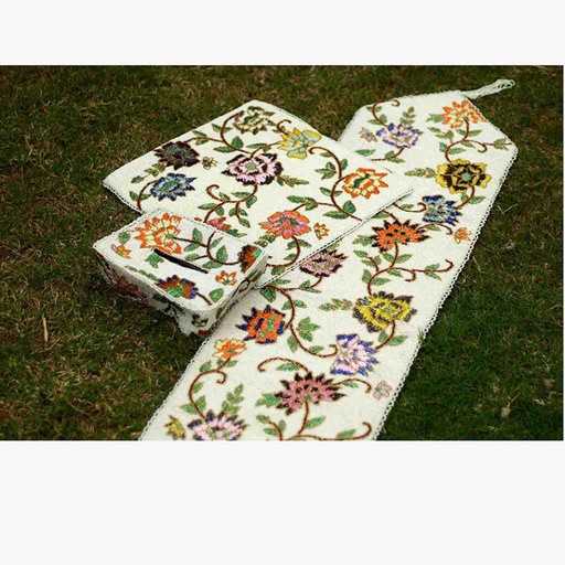 [PK0055-HM-CUS-019590] Hand Embroidered Cushions Set