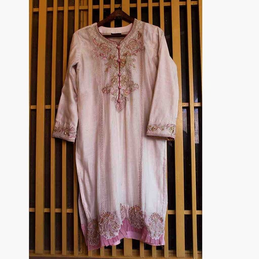[PK6786-CK-KUR-019691] Stitched Embroidered Shirt