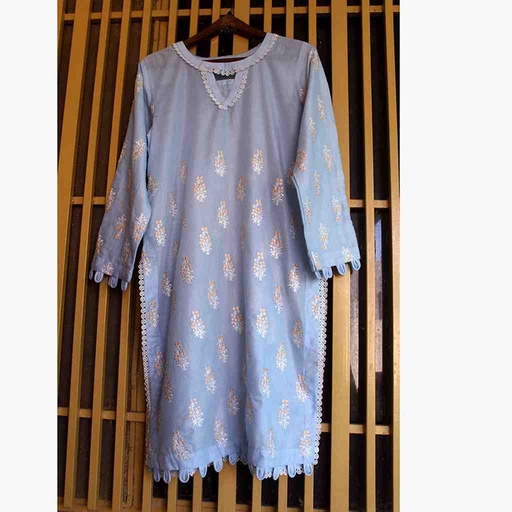 [PK6786-CK-KUR-019692] Stitched Embroidered Shirt