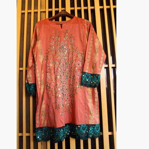 [PK6786-CK-KUR-019694] Stitched Embroidered Shirt