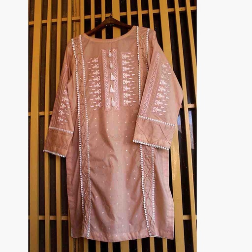 [PK6786-CK-KUR-019695] Stitched Embroidered Shirt