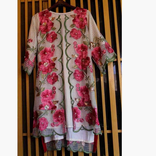 [PK6786-CK-KUR-019705] Stitched Embroidered Shirt