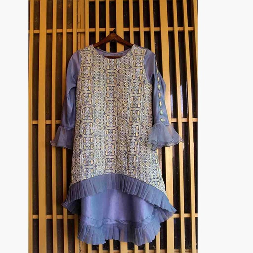 [PK6786-CK-KUR-019708] Stitched Embroidered Shirt