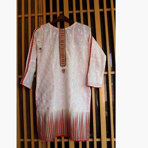 [PK6786-CK-KUR-019710] Stitched Embroidered Shirt