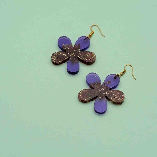 [PK6787-JW-EAR-019856] Resin Art Earrings