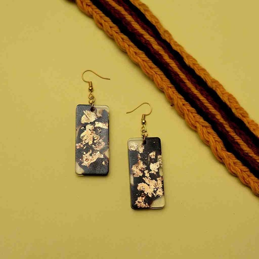 [PK6787-JW-EAR-019861] Resin Art Abstract Earrings
