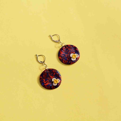 [PK6800-JW-EAR-019908] Handmade Earrings with Little Flower