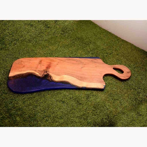 [PK6809-HM-TRY-019942] Blue Wooden cheese boarder Tray 