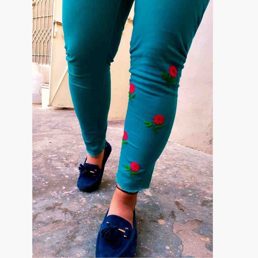 [PK6751-CW-PRT-021198] Denim Jeans with Beautiful Hand Embroidery   