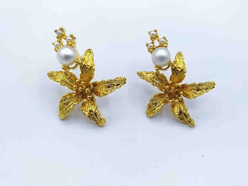 [PK2838-JW-EAR-021284] Bead Floral