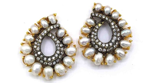 [PK2838-JW-EAR-021285] White Pearl