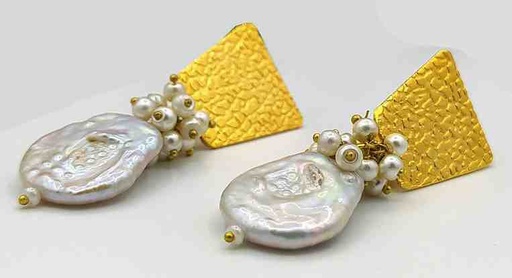 [PK2838-JW-EAR-021290] Golden Pearl