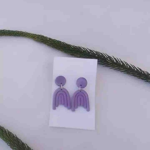 [PK7015-JW-EAR-021558] Purple Dangle Earrings