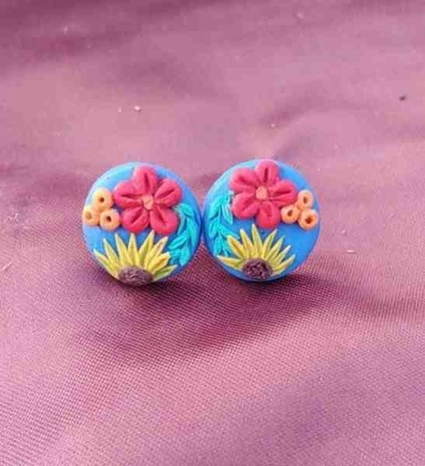 [PK7015-JW-EAR-021560] Sunflower & Daisy Studs